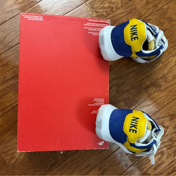 MENS NIKE ROCHE LD-10000 QS FOR SALE SIZE 10!!!! BLUE WYELLOW SWOOSH BR NEW COND - Picture 3 of 5